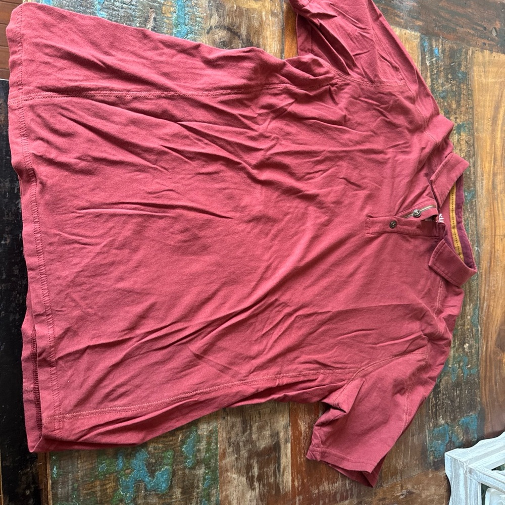 Kuhl Polo Shirt Men Extra Large Maroon Organic Cotton Pique Short Sleeve